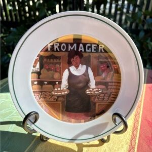 Guy Buffet L'Etalage Collection ( The Shopkeepers ) " The Cheese Lady " Dish